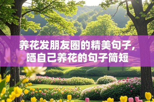 养花发朋友圈的精美句子,晒自己养花的句子简短