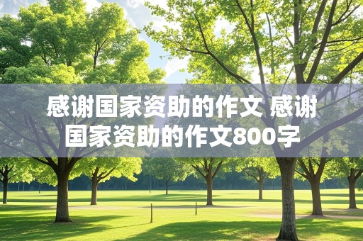 感谢国家资助的作文 感谢国家资助的作文800字