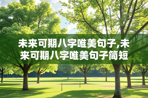 未来可期八字唯美句子,未来可期八字唯美句子简短