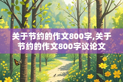 关于节约的作文800字,关于节约的作文800字议论文