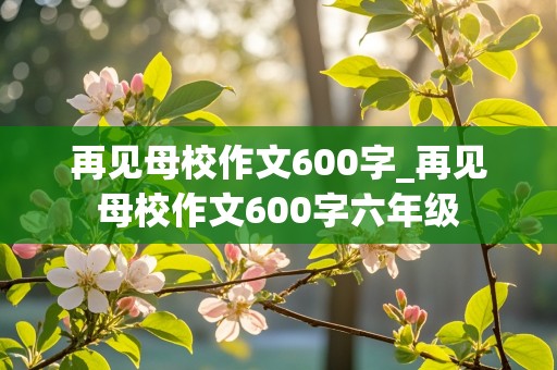 再见母校作文600字_再见母校作文600字六年级