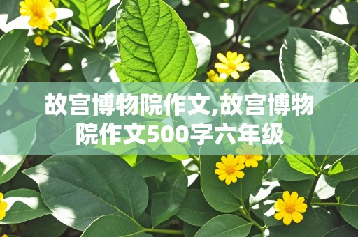 故宫博物院作文,故宫博物院作文500字六年级