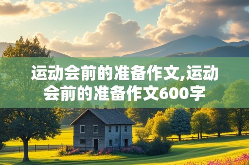 运动会前的准备作文,运动会前的准备作文600字