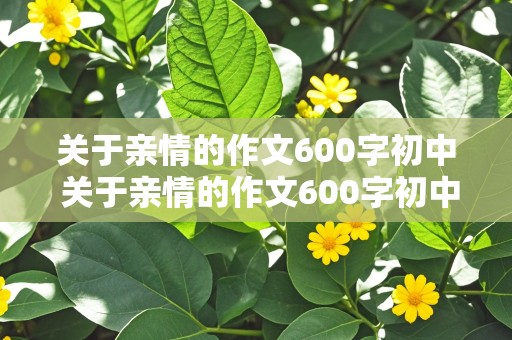 关于亲情的作文600字初中 关于亲情的作文600字初中优秀作文