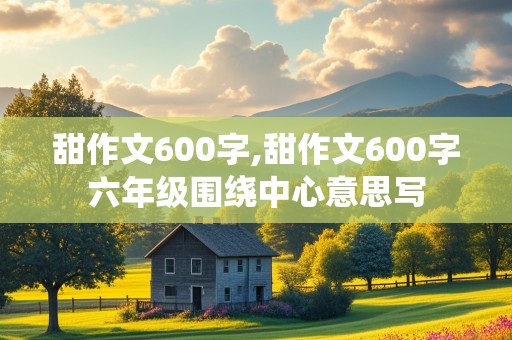 甜作文600字,甜作文600字六年级围绕中心意思写