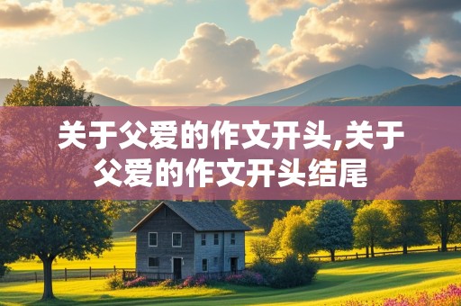 关于父爱的作文开头,关于父爱的作文开头结尾