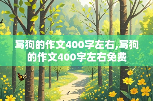 写狗的作文400字左右,写狗的作文400字左右免费