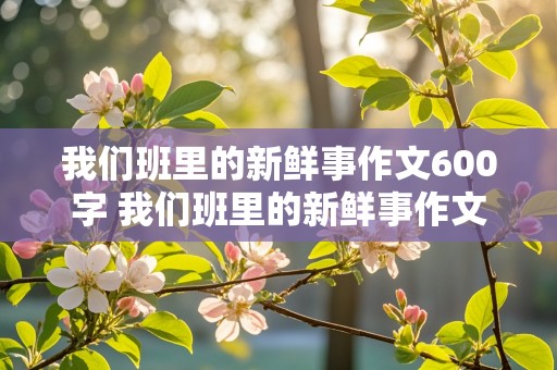 我们班里的新鲜事作文600字 我们班里的新鲜事作文600字作文