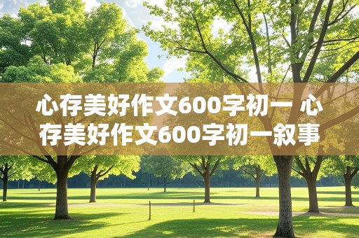 心存美好作文600字初一 心存美好作文600字初一叙事