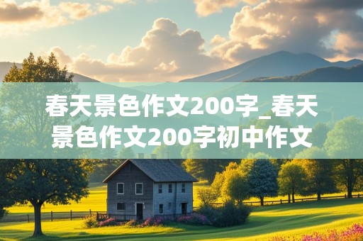 春天景色作文200字_春天景色作文200字初中作文