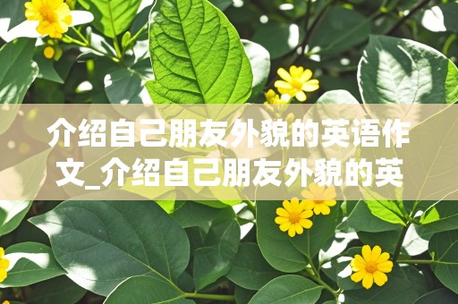 介绍自己朋友外貌的英语作文_介绍自己朋友外貌的英语作文带翻译