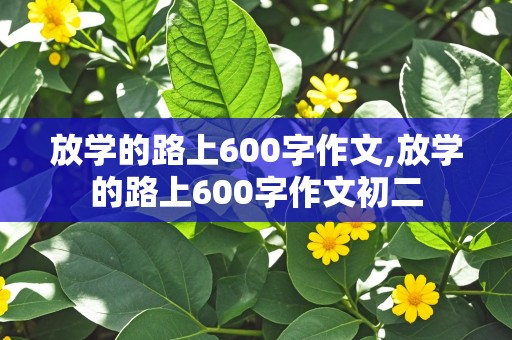 放学的路上600字作文,放学的路上600字作文初二