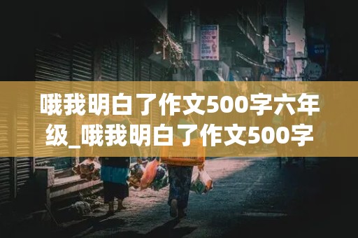 哦我明白了作文500字六年级_哦我明白了作文500字六年级写母爱