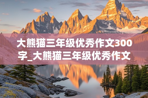 大熊猫三年级优秀作文300字_大熊猫三年级优秀作文300字怎么写