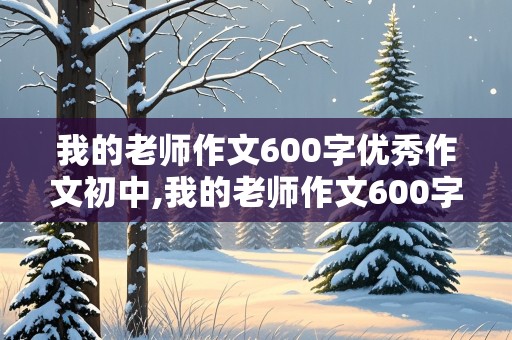 我的老师作文600字优秀作文初中,我的老师作文600字优秀作文初中一年级