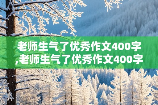 老师生气了优秀作文400字,老师生气了优秀作文400字怎么写