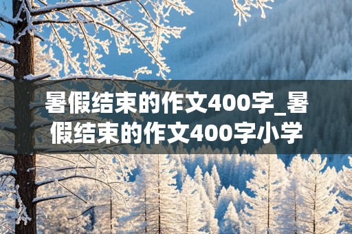 暑假结束的作文400字_暑假结束的作文400字小学