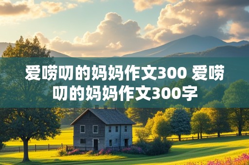 爱唠叨的妈妈作文300 爱唠叨的妈妈作文300字