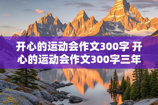 开心的运动会作文300字 开心的运动会作文300字三年级