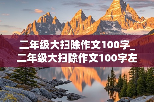 二年级大扫除作文100字_二年级大扫除作文100字左右