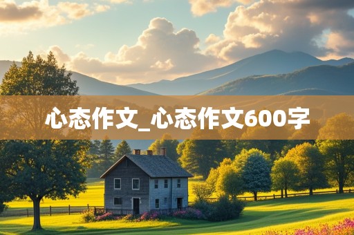 心态作文_心态作文600字