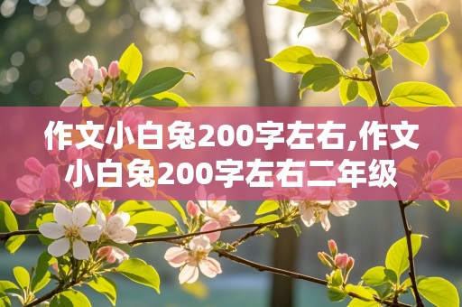 作文小白兔200字左右,作文小白兔200字左右二年级