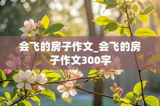 会飞的房子作文_会飞的房子作文300字