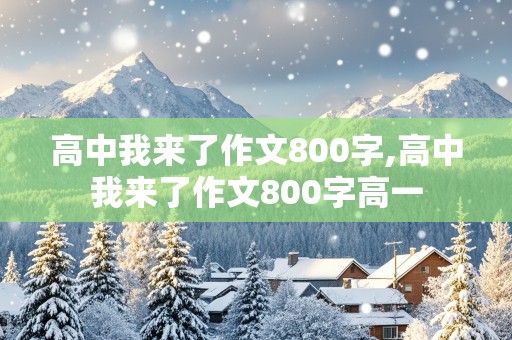 高中我来了作文800字,高中我来了作文800字高一