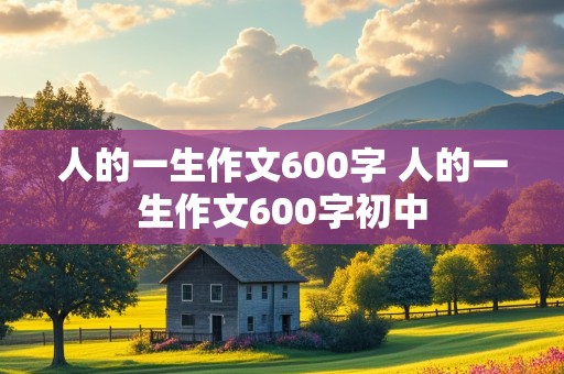 人的一生作文600字 人的一生作文600字初中