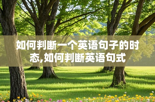 如何判断一个英语句子的时态,如何判断英语句式