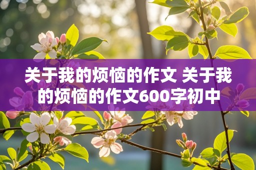 关于我的烦恼的作文 关于我的烦恼的作文600字初中