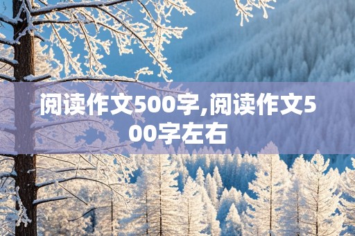 阅读作文500字,阅读作文500字左右