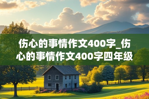 伤心的事情作文400字_伤心的事情作文400字四年级