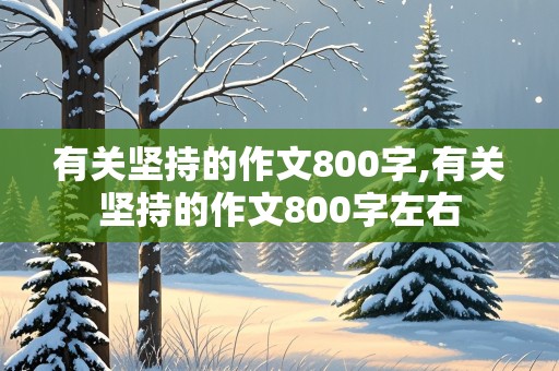 有关坚持的作文800字,有关坚持的作文800字左右