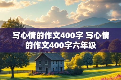 写心情的作文400字 写心情的作文400字六年级