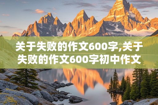 关于失败的作文600字,关于失败的作文600字初中作文