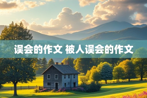 误会的作文 被人误会的作文