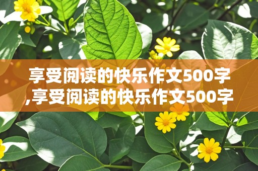 享受阅读的快乐作文500字,享受阅读的快乐作文500字六年级