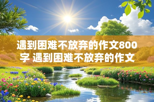 遇到困难不放弃的作文800字 遇到困难不放弃的作文800字议论文