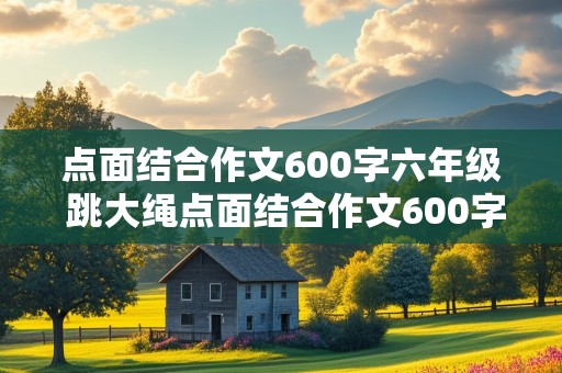 点面结合作文600字六年级 跳大绳点面结合作文600字六年级