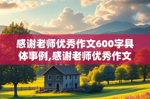 感谢老师优秀作文600字具体事例,感谢老师优秀作文600字具体事例六年级