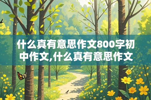 什么真有意思作文800字初中作文,什么真有意思作文800字初中作文怎么写