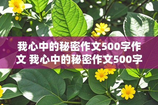 我心中的秘密作文500字作文 我心中的秘密作文500字作文免费