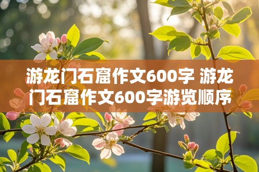 游龙门石窟作文600字 游龙门石窟作文600字游览顺序