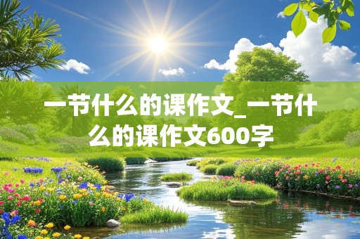 一节什么的课作文_一节什么的课作文600字