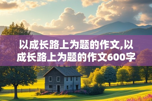 以成长路上为题的作文,以成长路上为题的作文600字