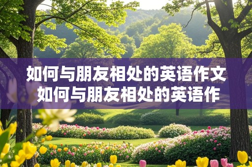 如何与朋友相处的英语作文 如何与朋友相处的英语作文带翻译