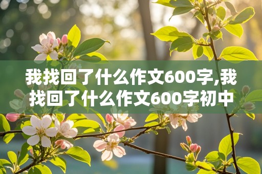 我找回了什么作文600字,我找回了什么作文600字初中