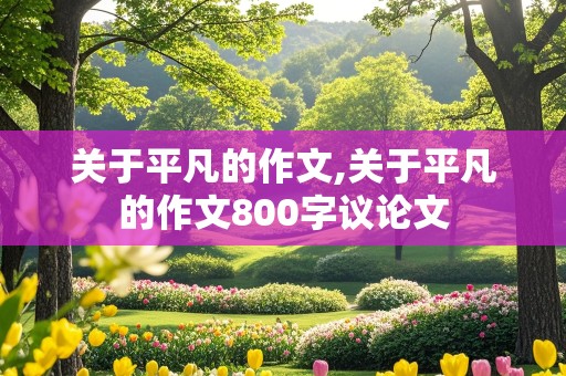 关于平凡的作文,关于平凡的作文800字议论文