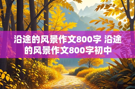 沿途的风景作文800字 沿途的风景作文800字初中